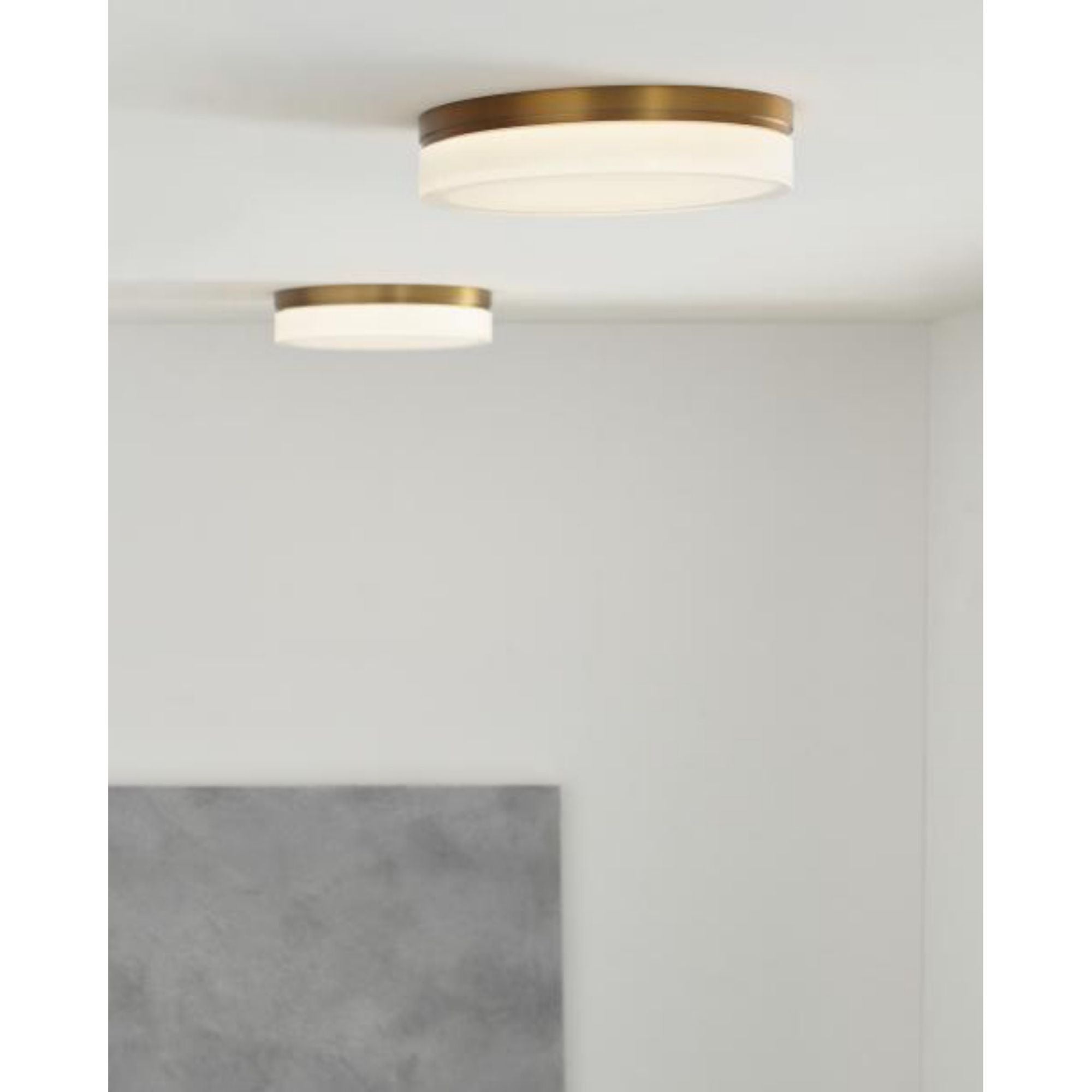 Cirque Large Flush Mount Flush & Semi-Flush Mount, Wall Collection 1-Light LED 2700K Antique Bronze by Sean Lavin