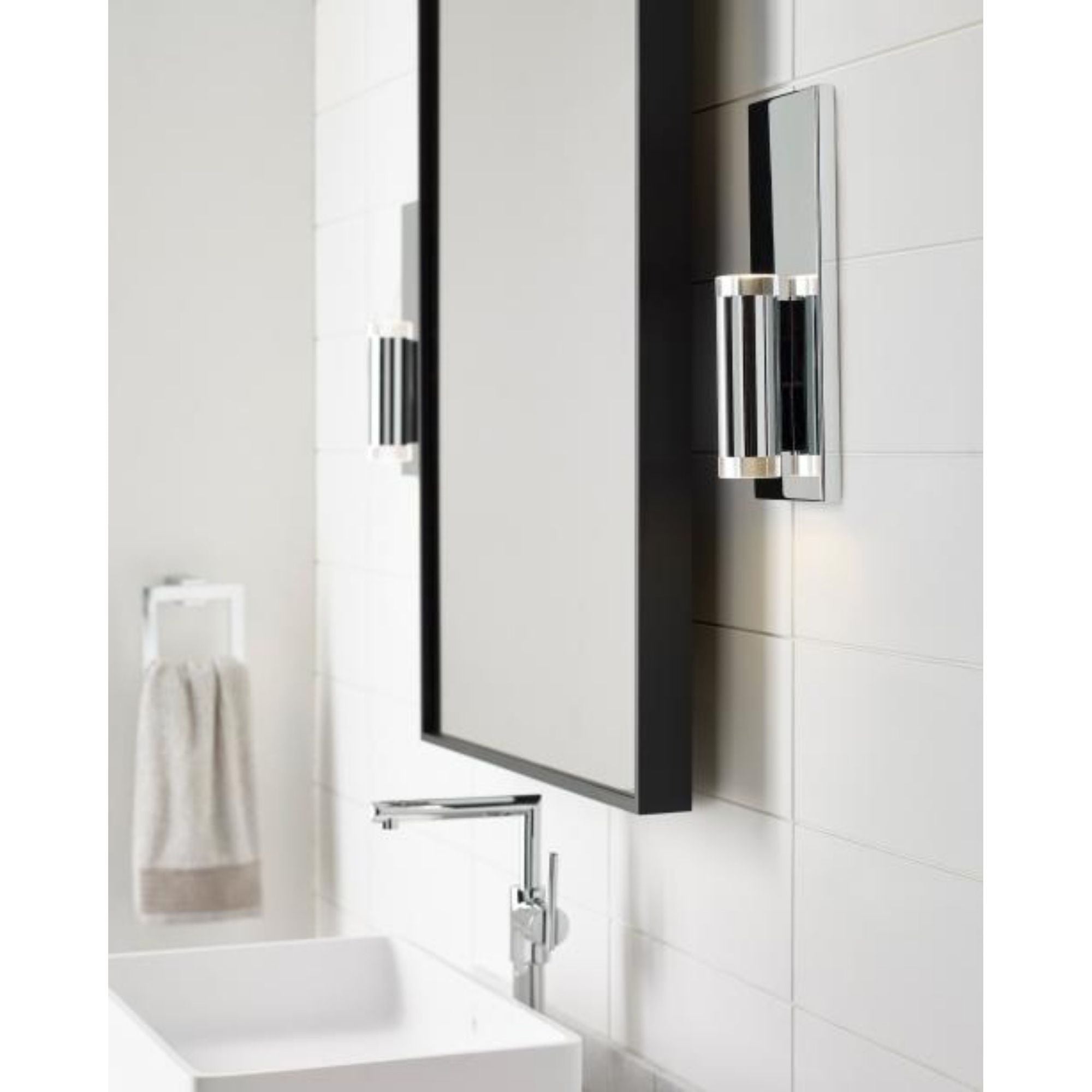 Dobson II 1-Light Wall/Bath Bath Collection, Wall Collection 1-Light LED 3000K Matte Black by Sean Lavin