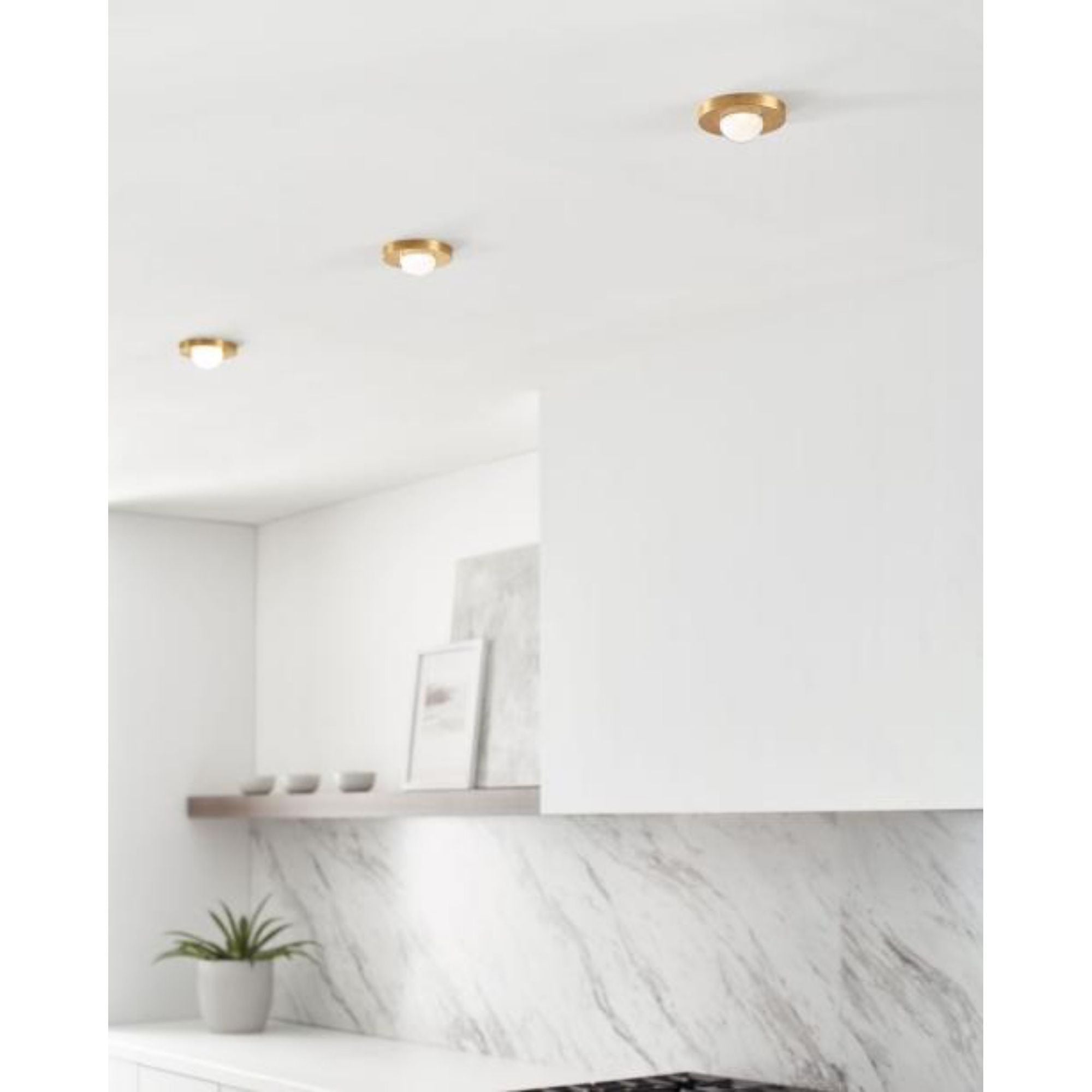Ebell Mini Flush Mount Wall Collection 1-Light LED 2700K Dark Bronze by Kelly Wearstler
