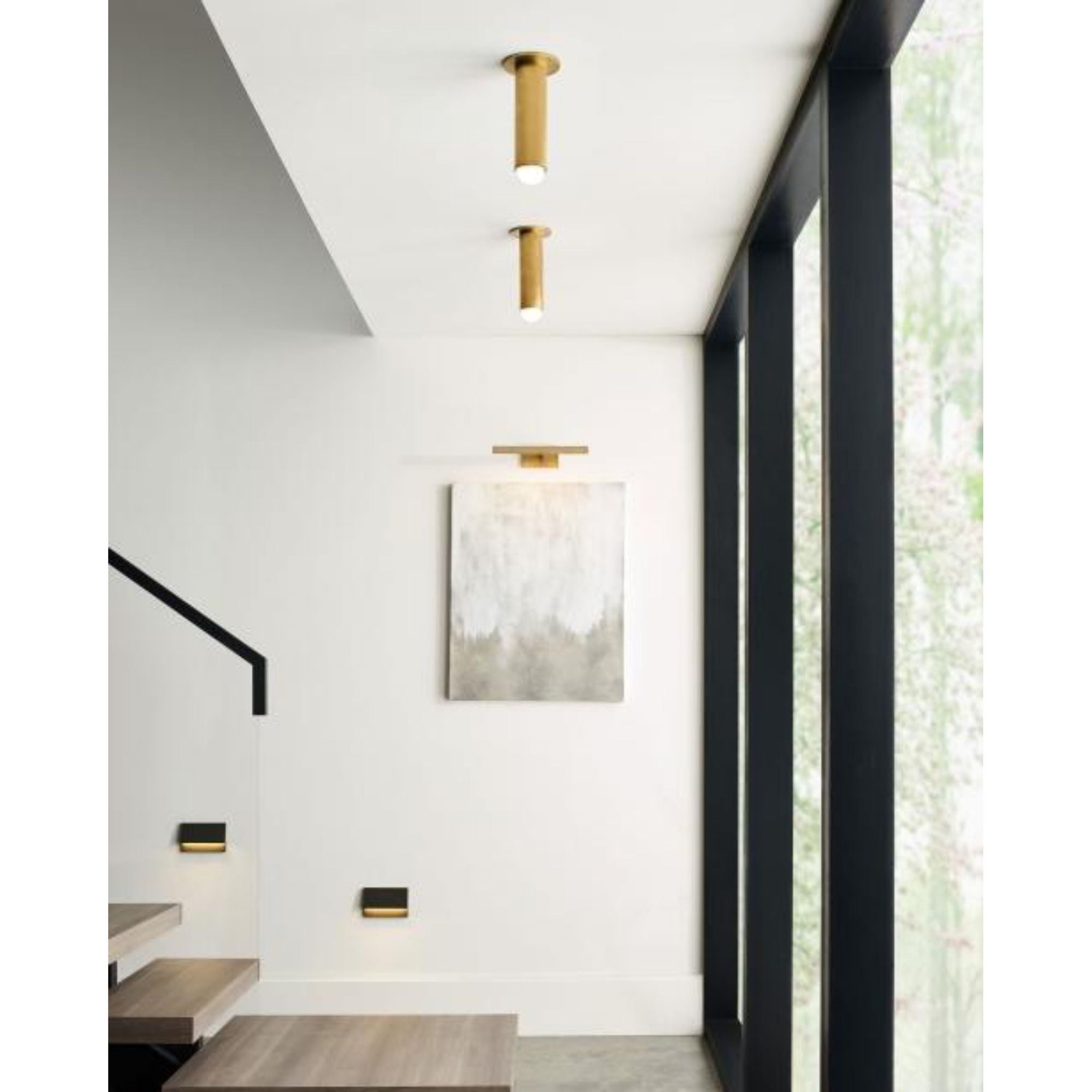 Ebell Medium Flush Mount Flush & Semi-Flush Mount 1-Light LED 2700K Dark Bronze by Kelly Wearstler