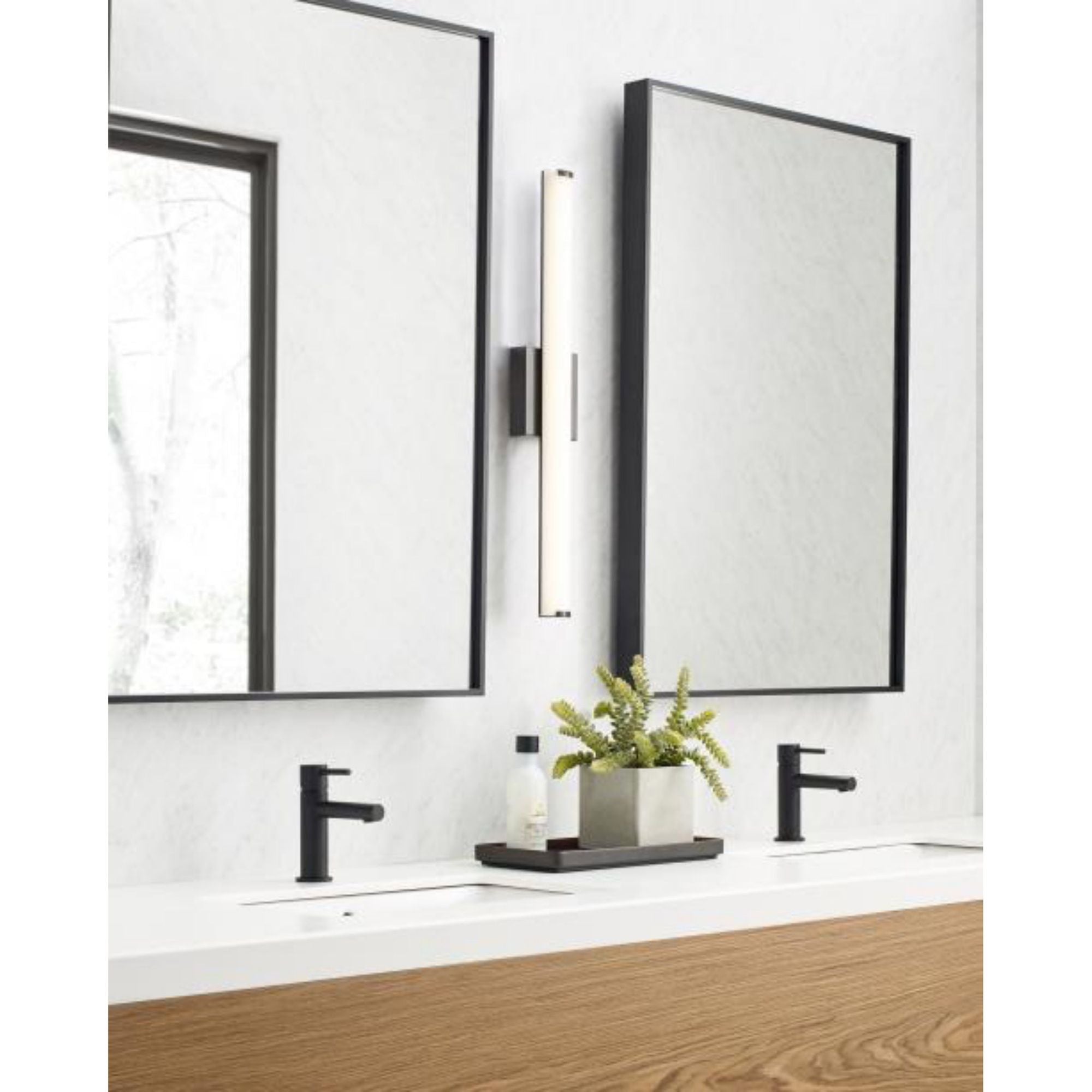Finn 24 Bath Bath Collection 1-Light LED 3000K Satin Nickel by Sean Lavin