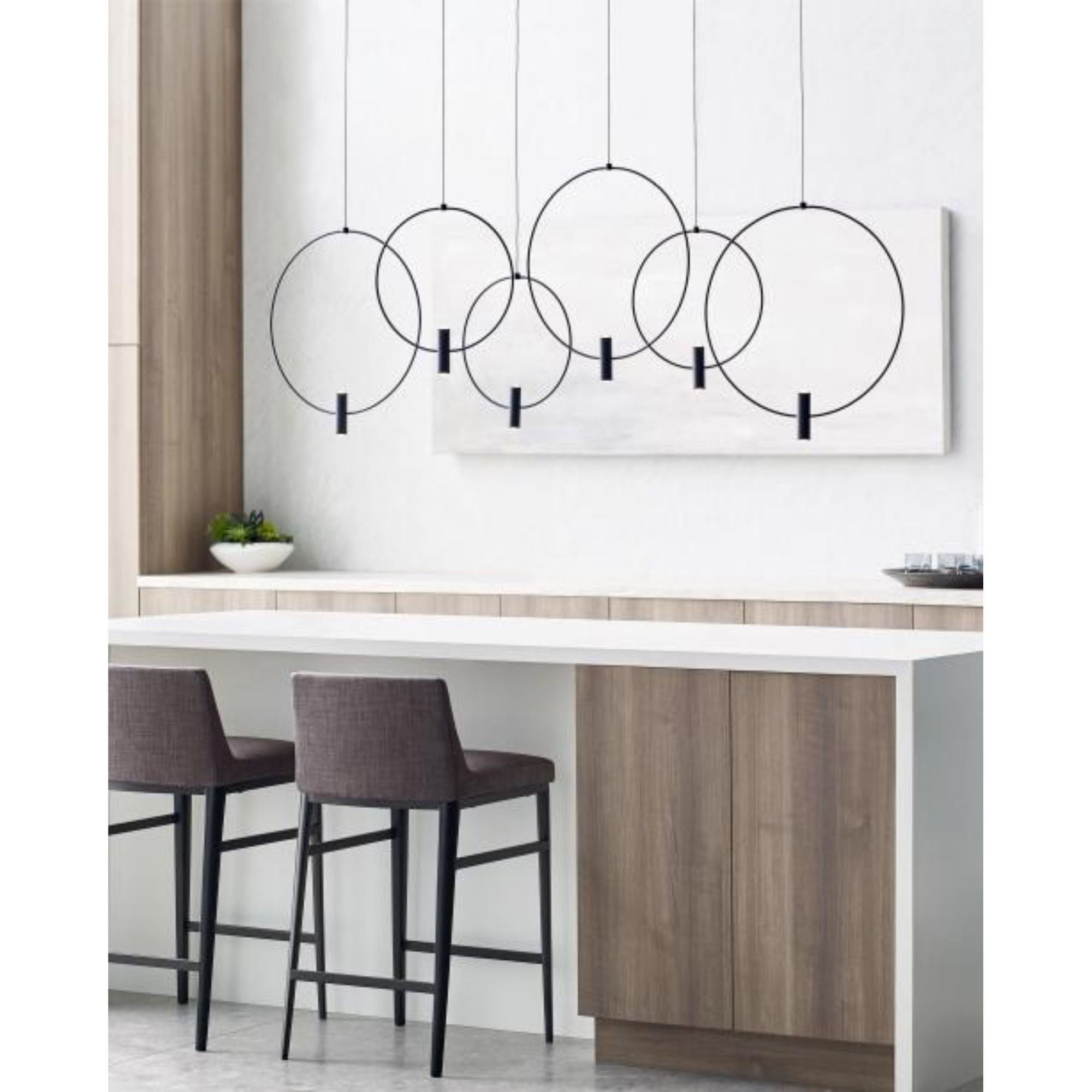 Mini Layla 18 Pendant FreeJack 1-Light LED 3000K Nightshade Black by S