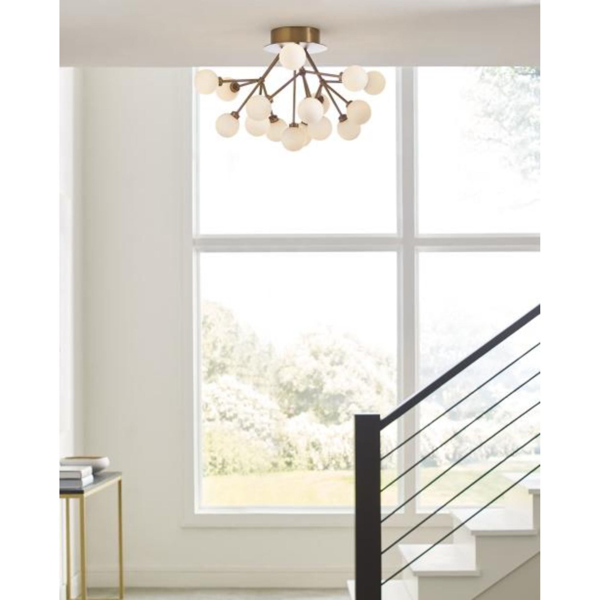 Mara Flush Mount Flush & Semi-Flush Mount 16-Light LED 2700K Matte Black by Sean Lavin