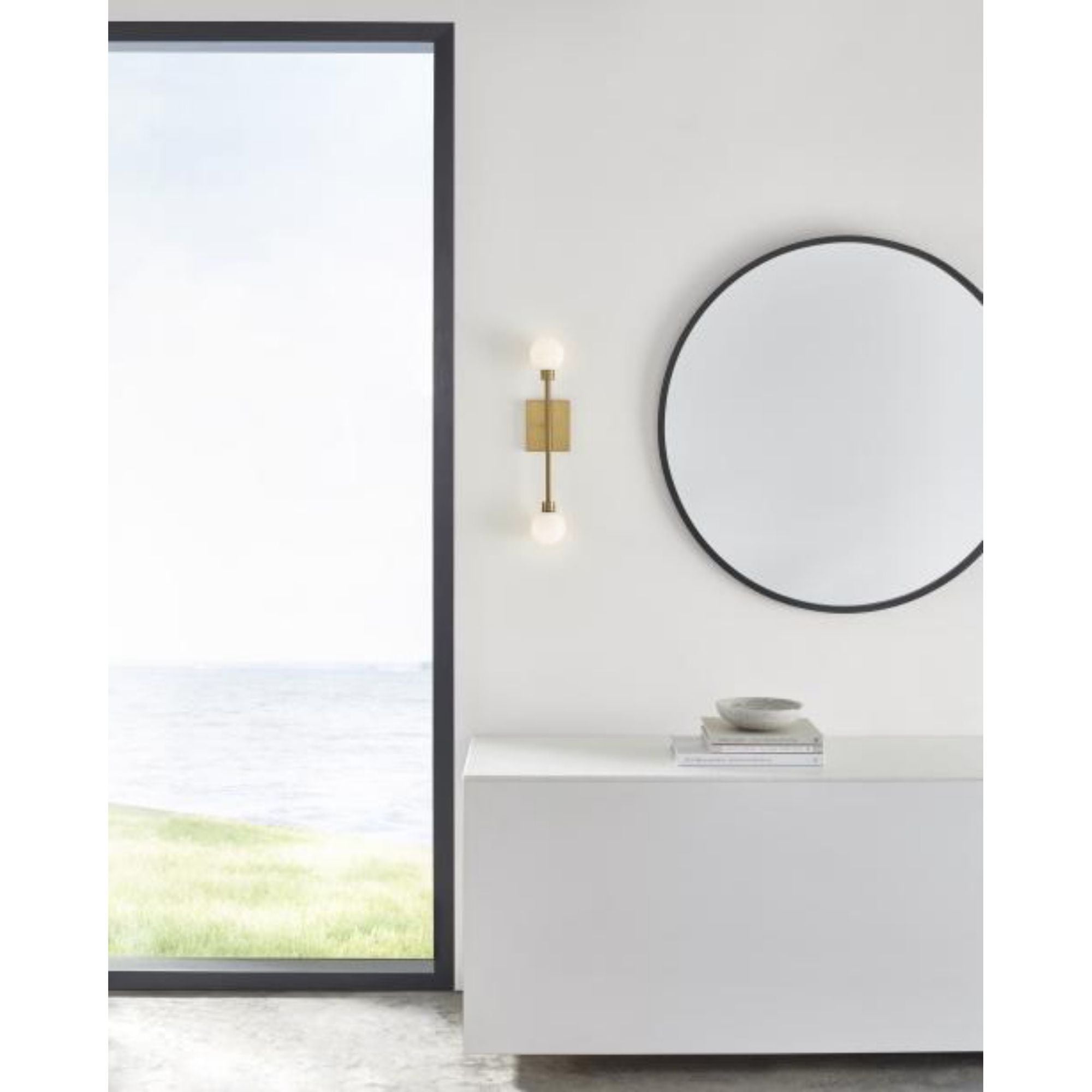 Mara Wall Wall Collection 2-Light LED 2700K Polished Nickel by Sean Lavin