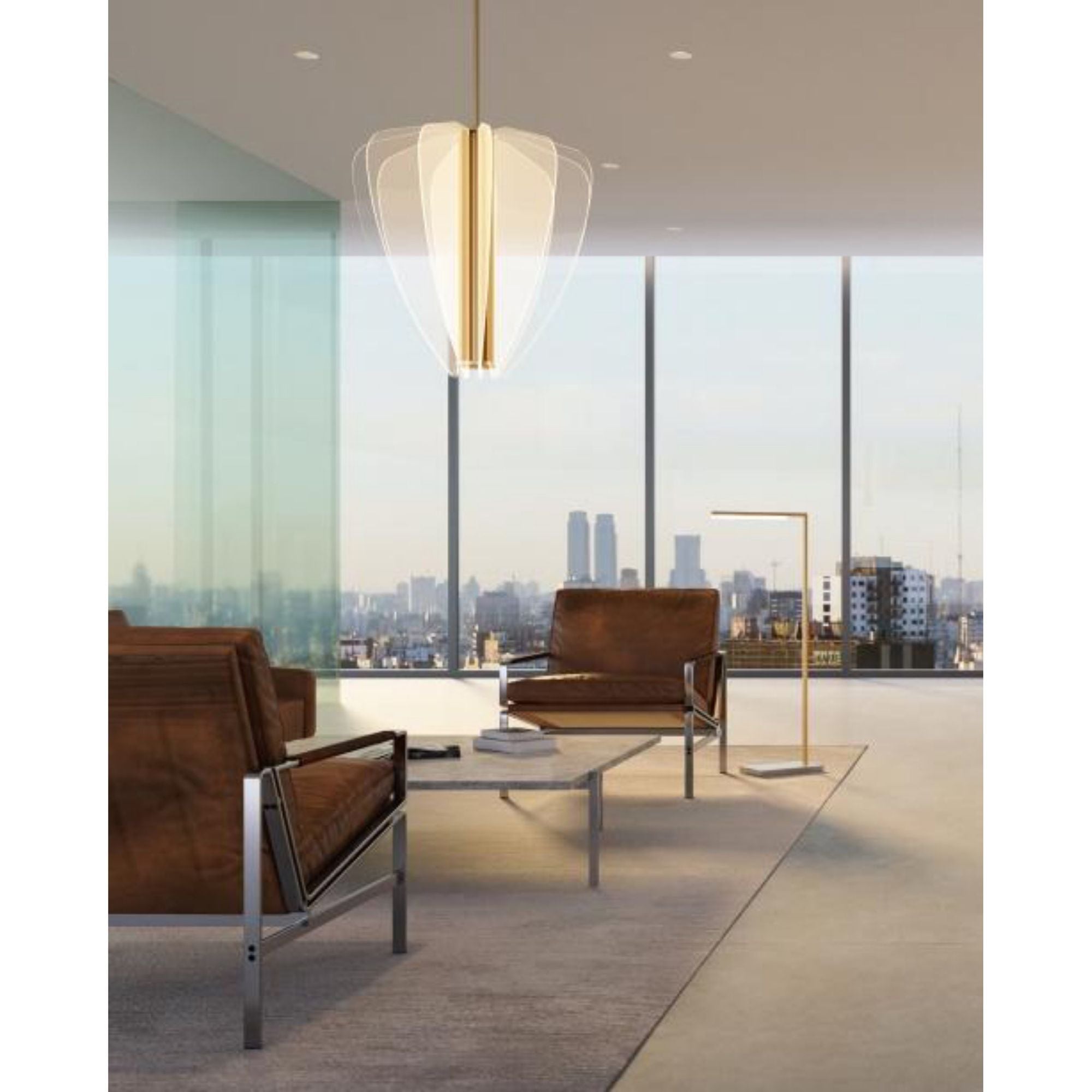 Nyra 42 Chandelier Line-Voltage Pendants/Suspension 1-Light LED 3000K Nightshade Black by Sean Lavin