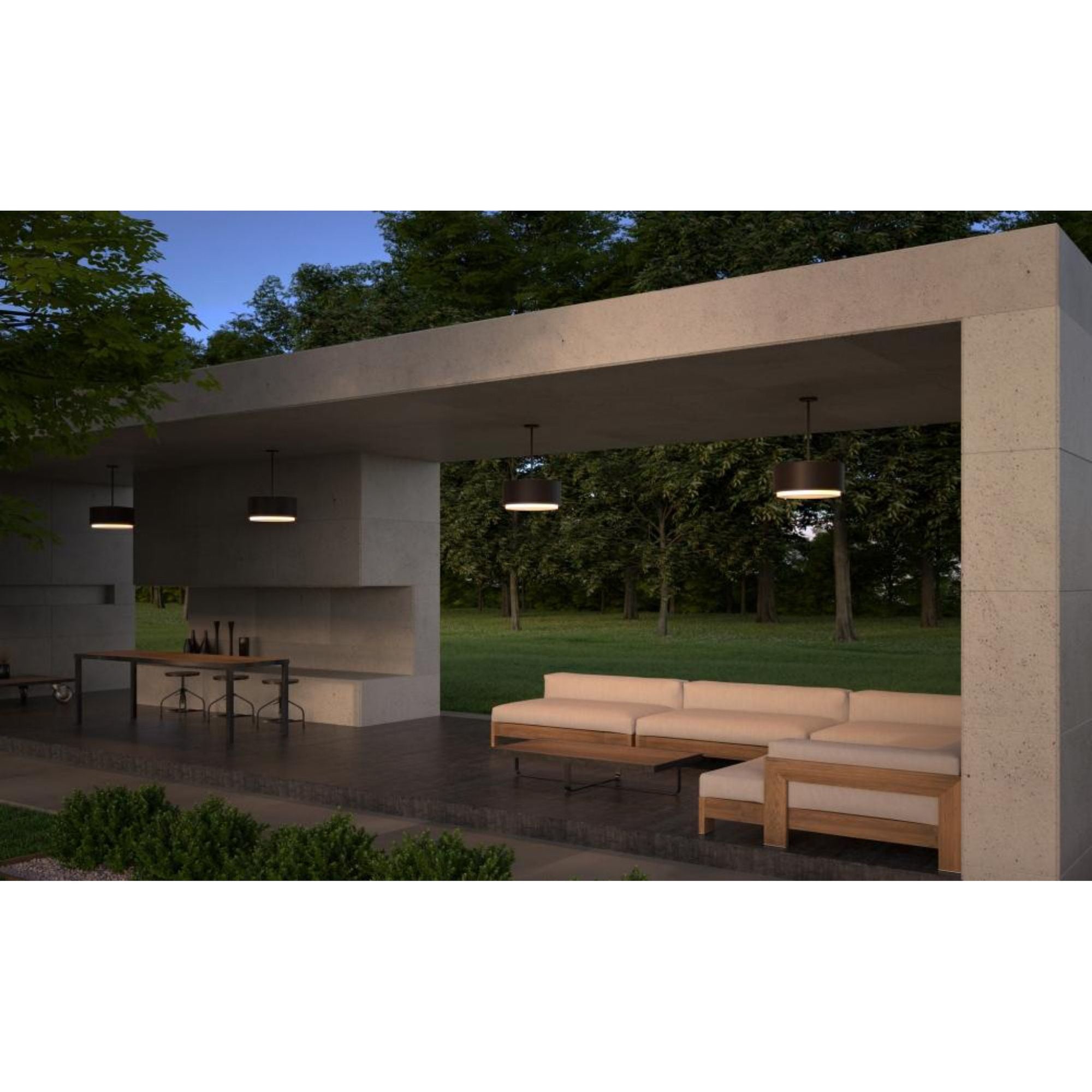 Roton 18 Outdoor Pendant Outdoor 1-Light LED 2700K Black by Sean Lavin