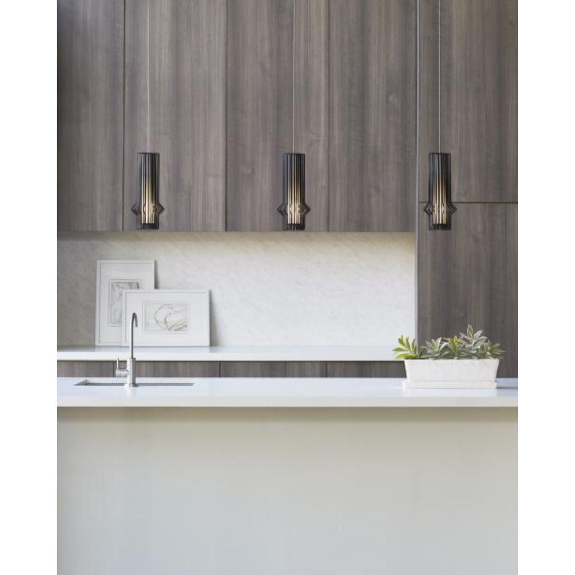 Mini Syrma Pendant FreeJack 1-Light Halogen 3000K Satin Nickel by Sean Lavin