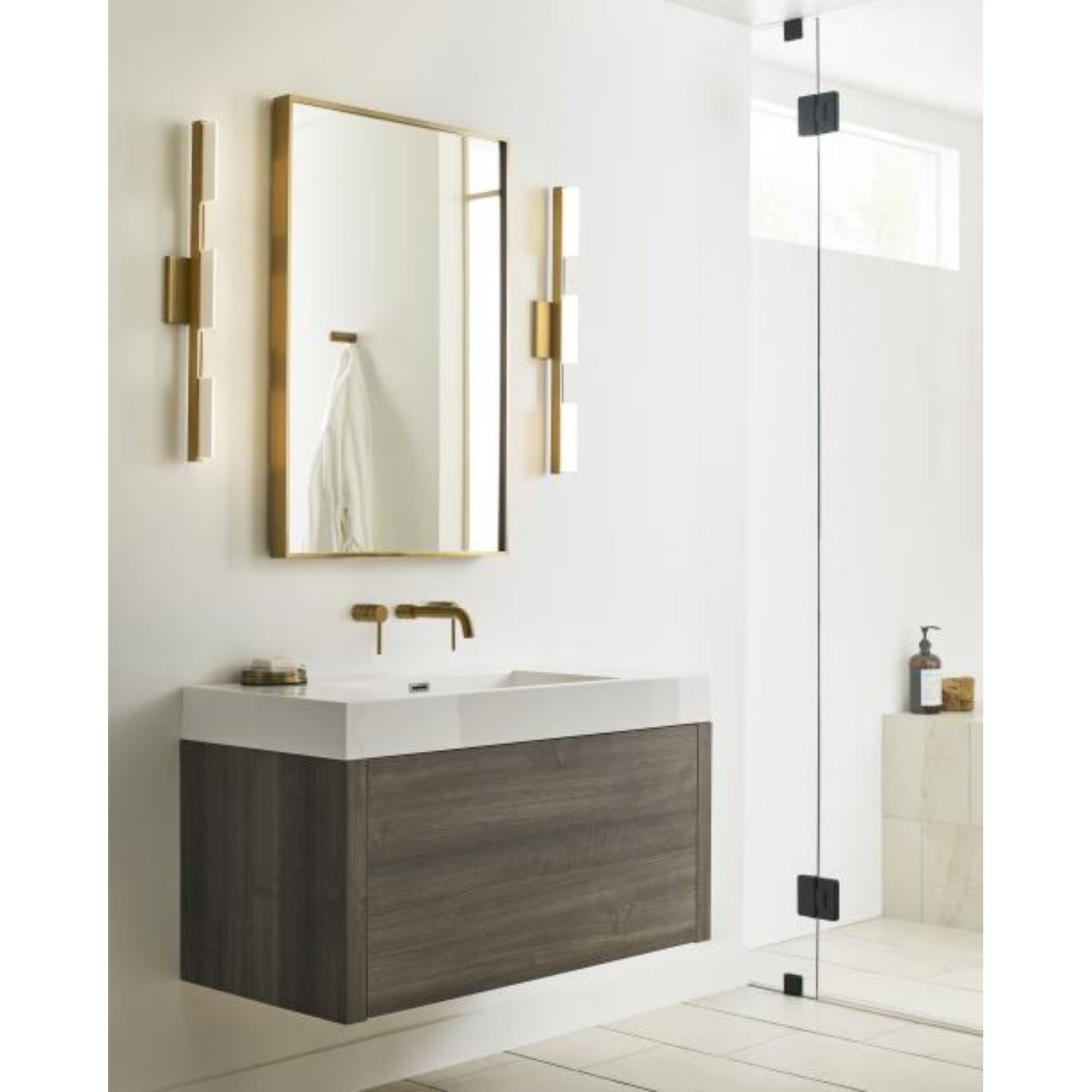 Tris 3-Light Bath Bath Collection 3-Light LED 3000K Satin Nickel by Sean Lavin