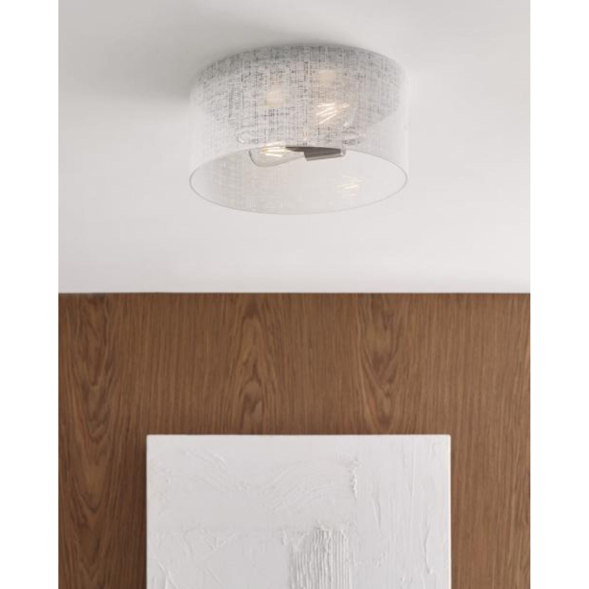 Vetra Flush Flush & Semi-Flush Mount 2-Light Satin Nickel
