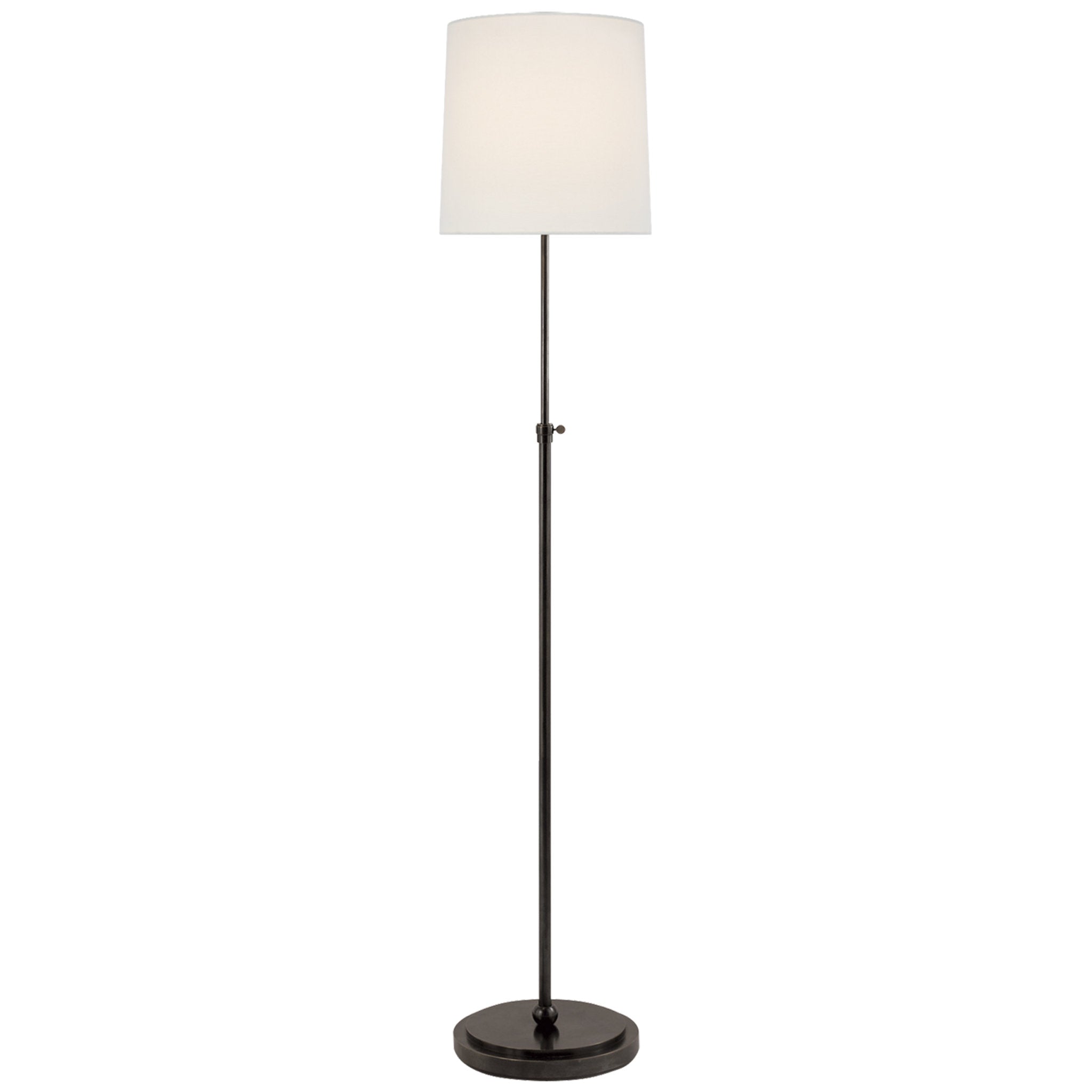 Thomas O'Brien Bryant Floor Lamp in Bronze with Linen Shade