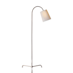 Thomas O'Brien Mia Floor Lamp in Polished Nickel with Natural Paper Shade