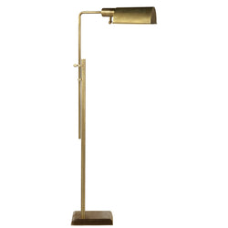 Thomas O'Brien Pask Pharmacy Floor Lamp in Hand-Rubbed Antique Brass