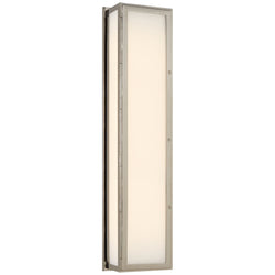 Thomas O'Brien Mercer Long Box Light in Polished Nickel with White Glass