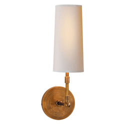 Thomas O'Brien Ziyi Sconce in Hand-Rubbed Antique Brass with Natural Paper Shade