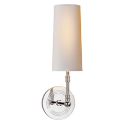 Thomas O'Brien Ziyi Sconce in Polished Nickel with Natural Paper Shade