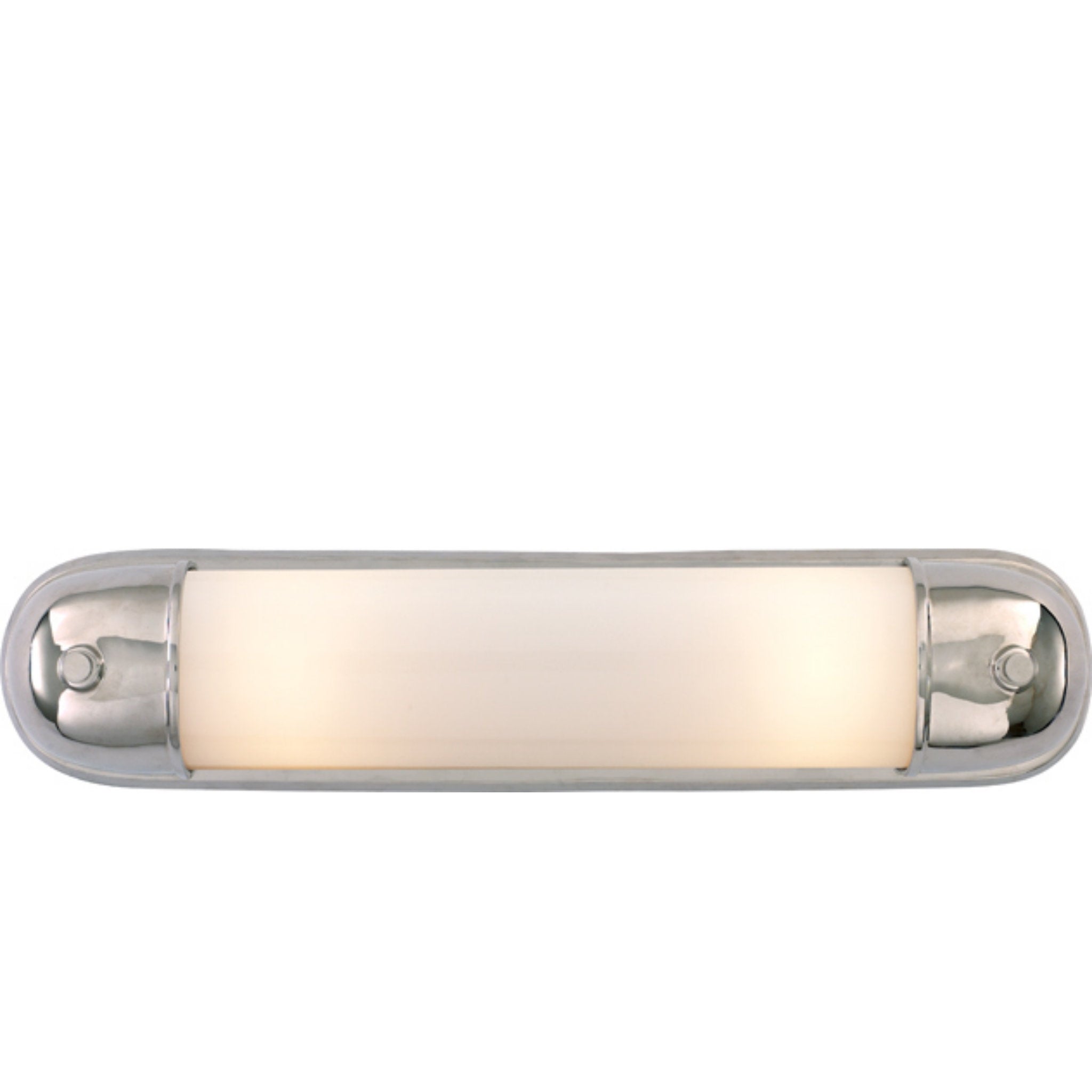 Thomas O'Brien Selecta Long Sconce in Chrome with White Glass