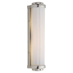 Thomas O'Brien Milton Road Bath Light in Polished Nickel with White Glass