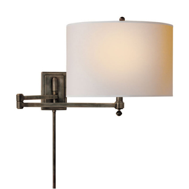 Thomas O'Brien Hudson Swing Arm in Bronze with Natural Paper Shade