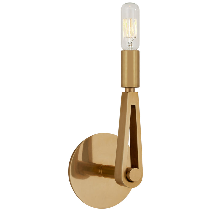Thomas O'Brien Alpha Single Sconce in Hand-Rubbed Antique Brass