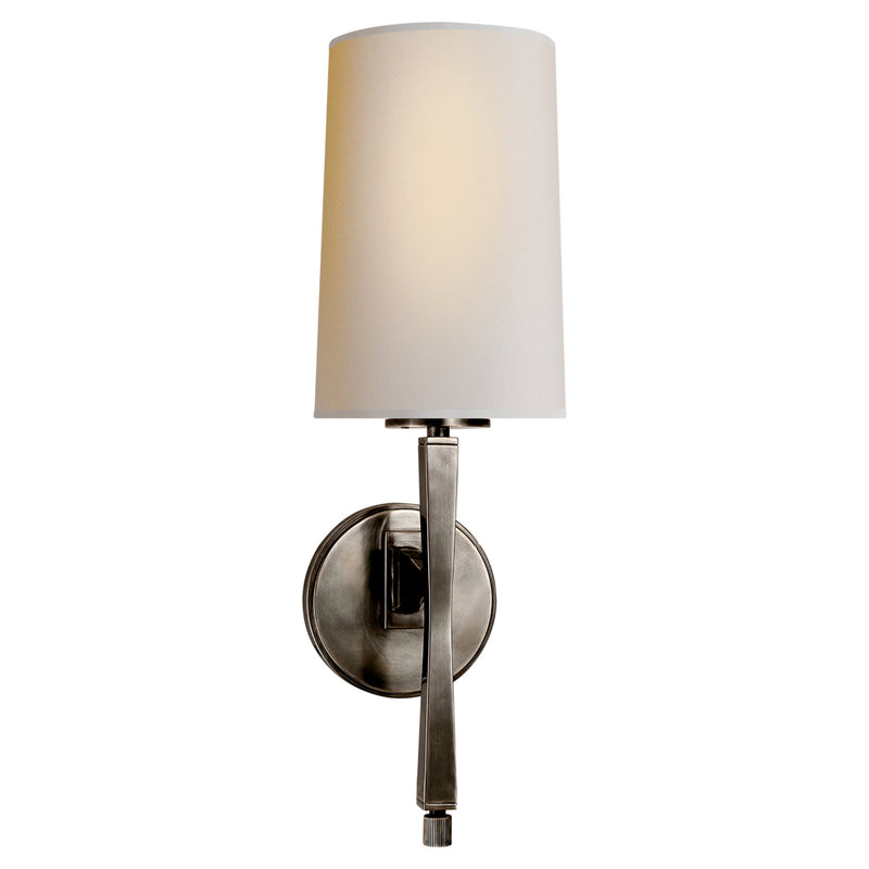 Thomas O'Brien Edie Sconce in Bronze with Natural Paper Shade
