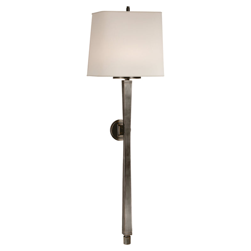 Thomas O'Brien Edie Baluster Sconce in Bronze with Natural Paper Shade