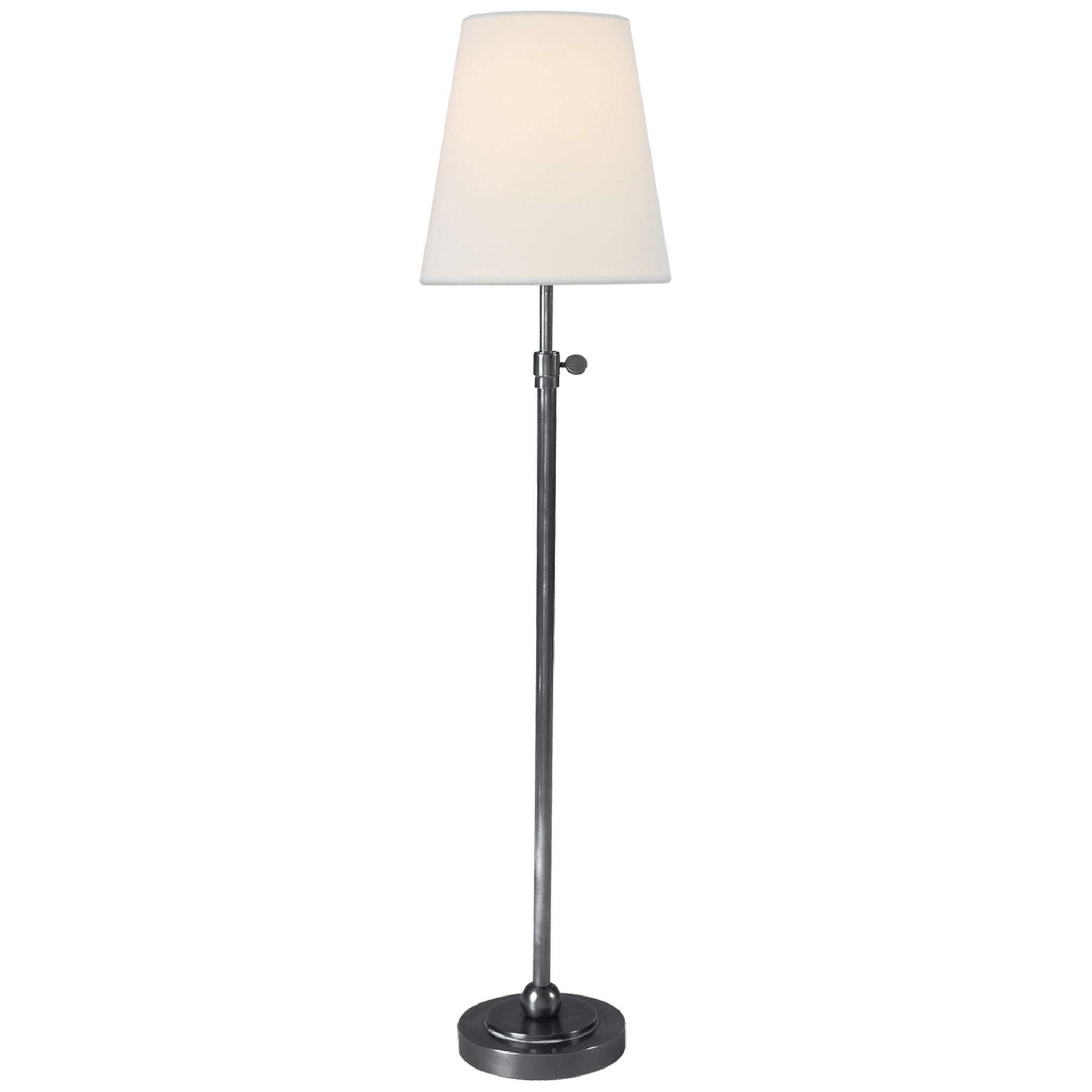 Thomas O'Brien Bryant Table Lamp in Antique Silver with Linen Shade