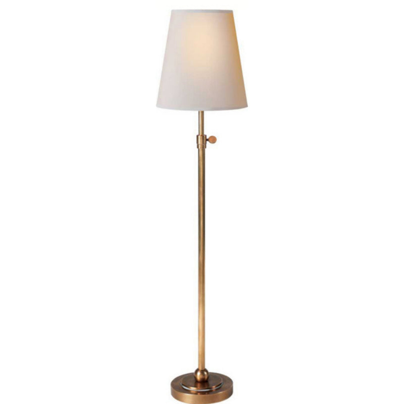 Thomas O'Brien Bryant Table Lamp in Hand-Rubbed Antique Brass with Natural Paper Shade