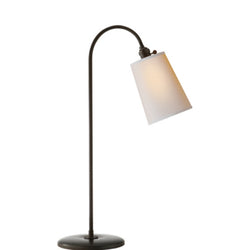 Thomas O'Brien Mia Table Lamp in Aged Iron with Natural Paper Shade