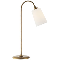 Thomas O'Brien Mia Table Lamp in Gilded Iron with Linen Shade