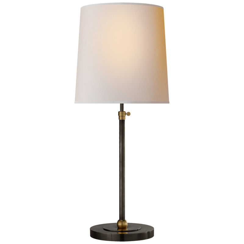 Thomas O'Brien Bryant Large Table Lamp in Bronze and Hand-Rubbed Antique Brass with Natural Paper Shade