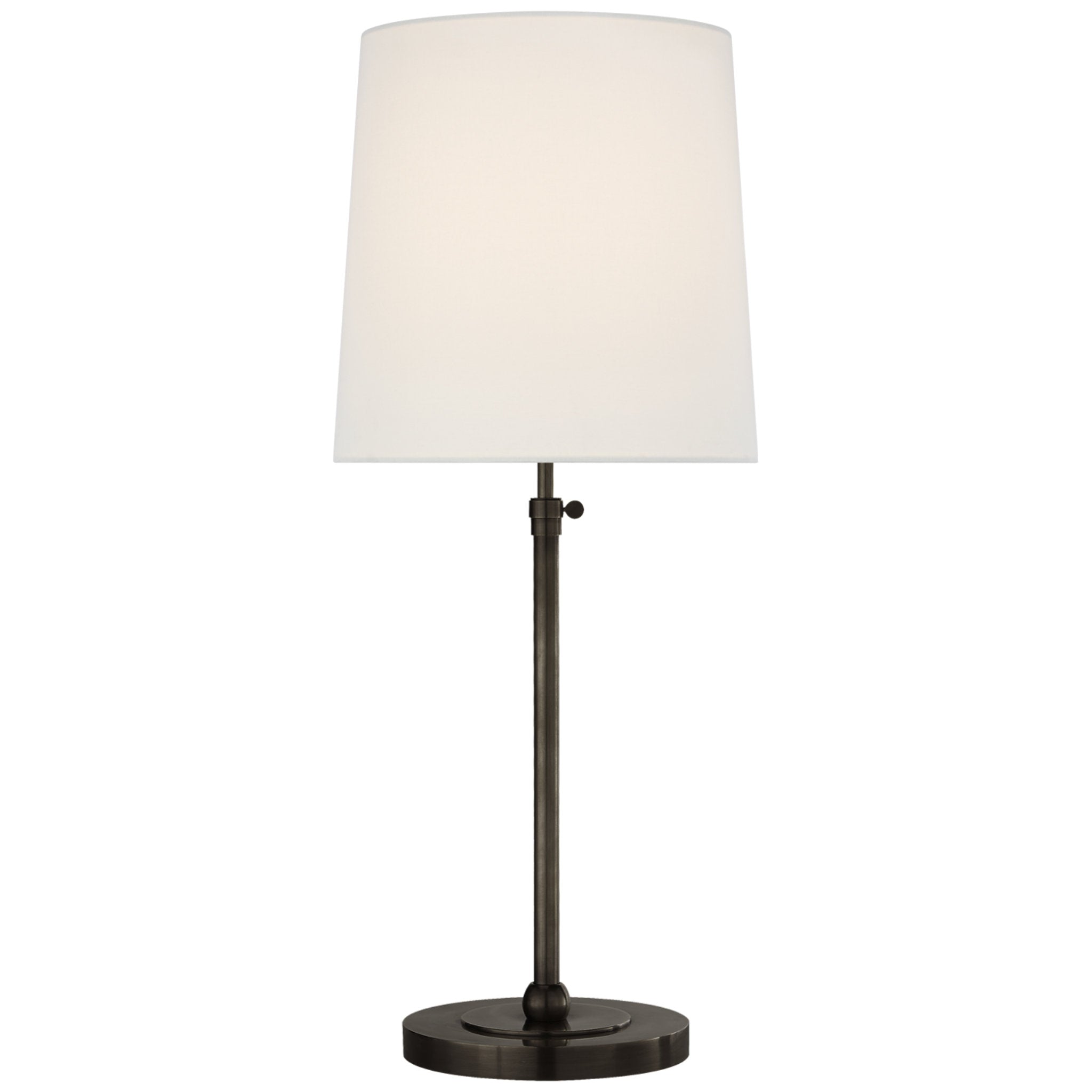 Thomas O'Brien Bryant Large Table Lamp in Bronze with Linen Shade