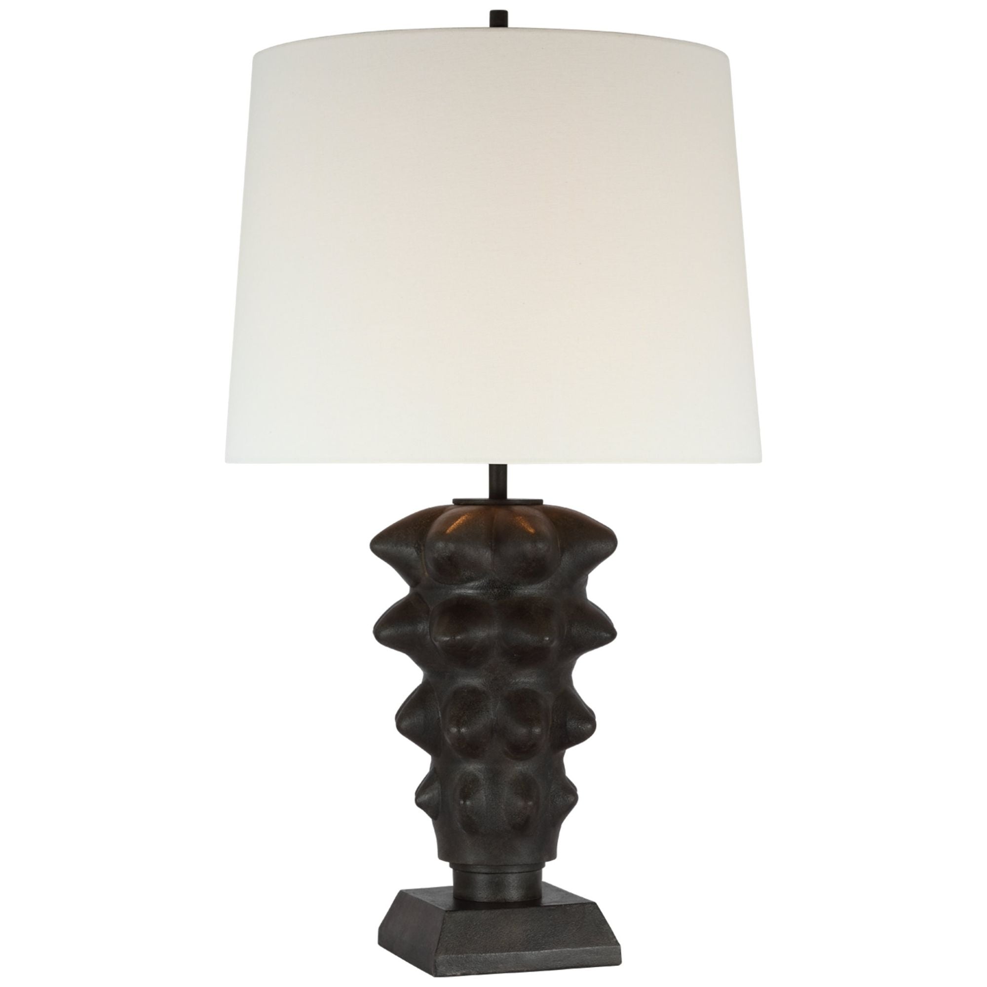 Thomas O'Brien Luxor Large Table Lamp in Garden Bronze with Linen Shade
