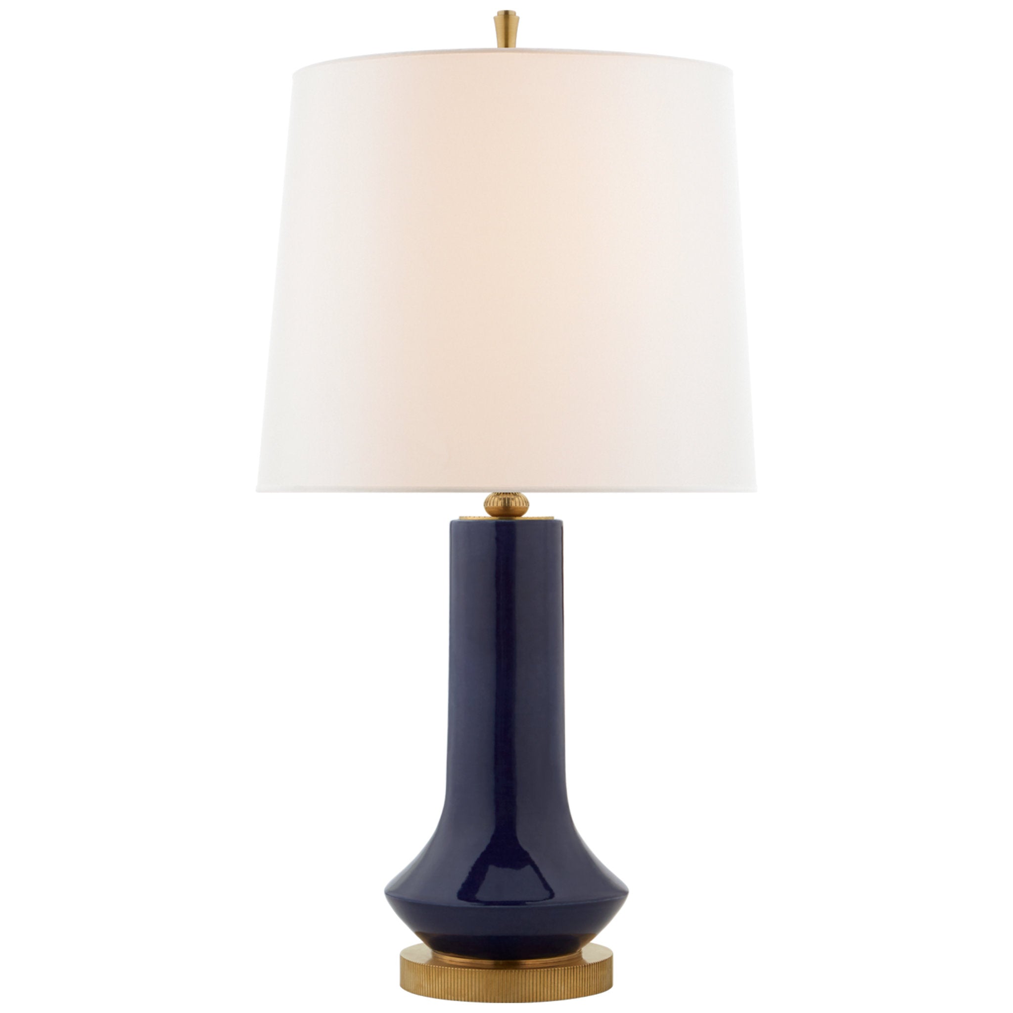 Thomas O'Brien Luisa Large Table Lamp in Denim with Linen Shade