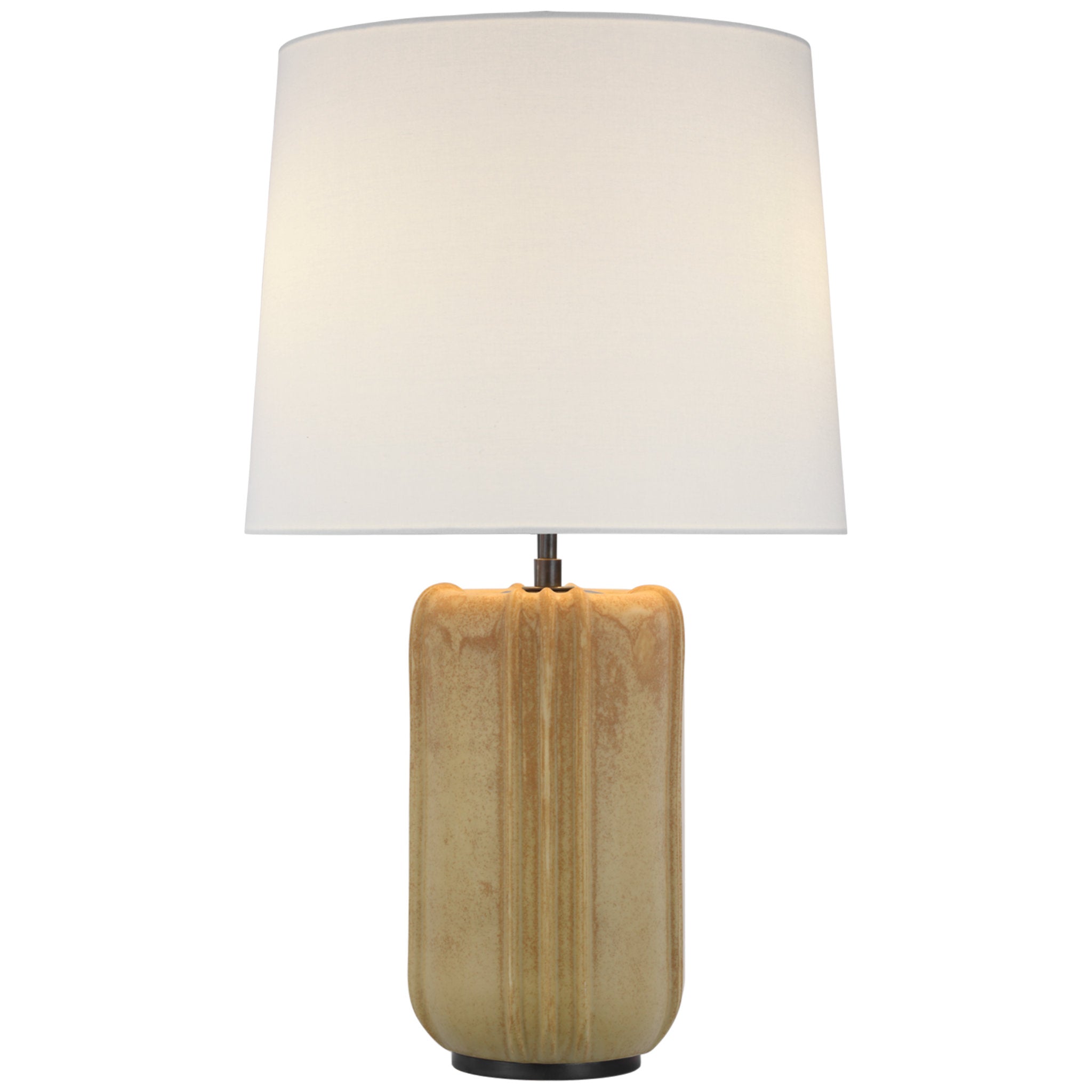 Thomas O'Brien Minx Large Table Lamp in Yellow Oxide with Linen Shade