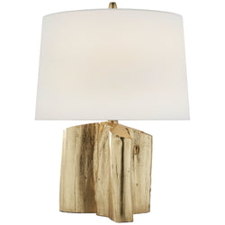 Thomas O'Brien Carmel Table Lamp in Gilded with Linen Shade