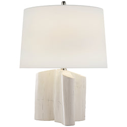 Thomas O'Brien Carmel Table Lamp in Plaster White with Linen Shade