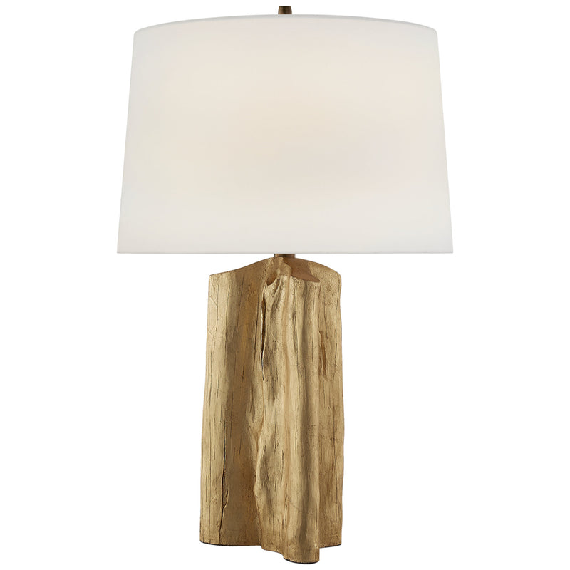 Thomas O'Brien Sierra Buffet Lamp in Gild with Linen Shade