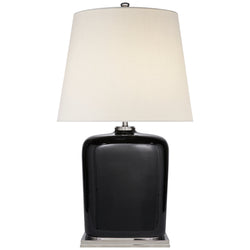 Thomas O'Brien Mimi Table Lamp in Black with Linen Shade