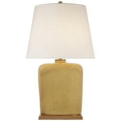 Thomas O'Brien Mimi Table Lamp in Light Honey with Linen Shade