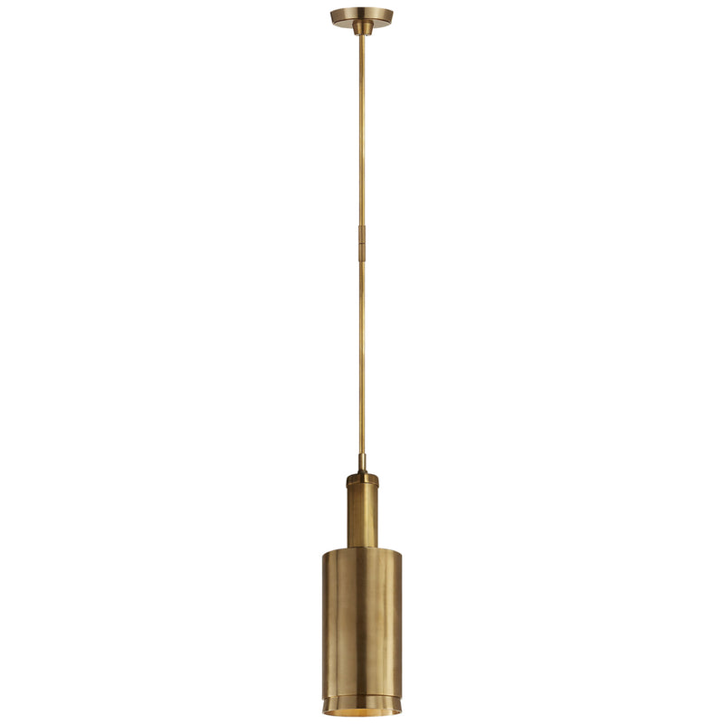 Thomas O'Brien Anders Large Cylindrical Pendant in Hand-Rubbed Antique Brass