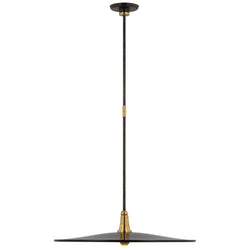 Thomas O'Brien Truesdell 24" Pendant in Hand-Rubbed Antique Brass and Bronze with Bronze Shade