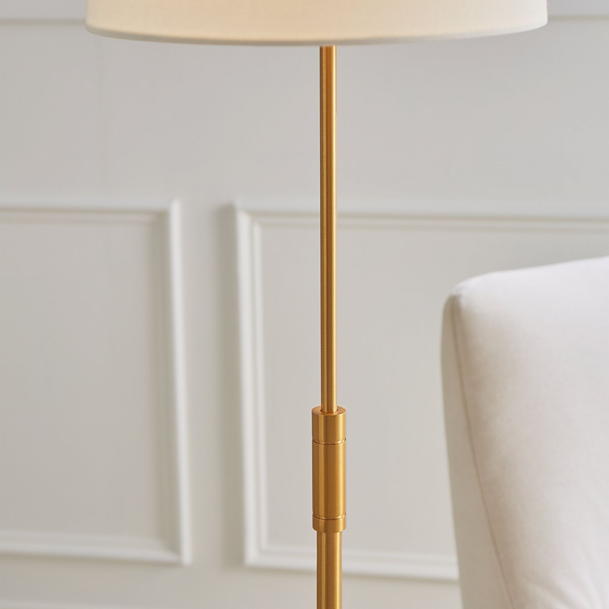 Thomas O'Brien Beckham Classic Floor Lamp in Burnished Brass