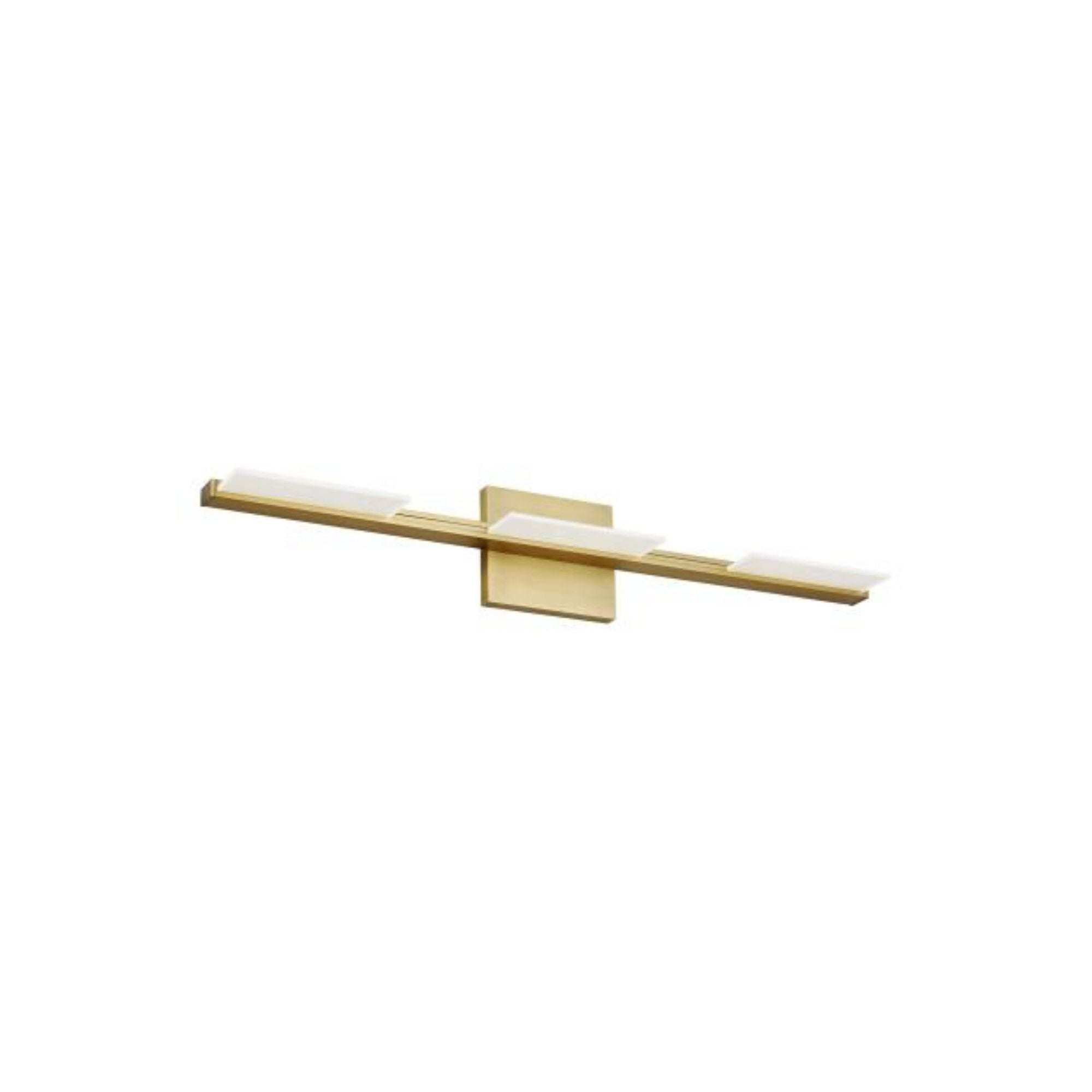 Tris 3-Light Bath Bath Collection 3-Light LED 3000K Aged Brass by Sean Lavin