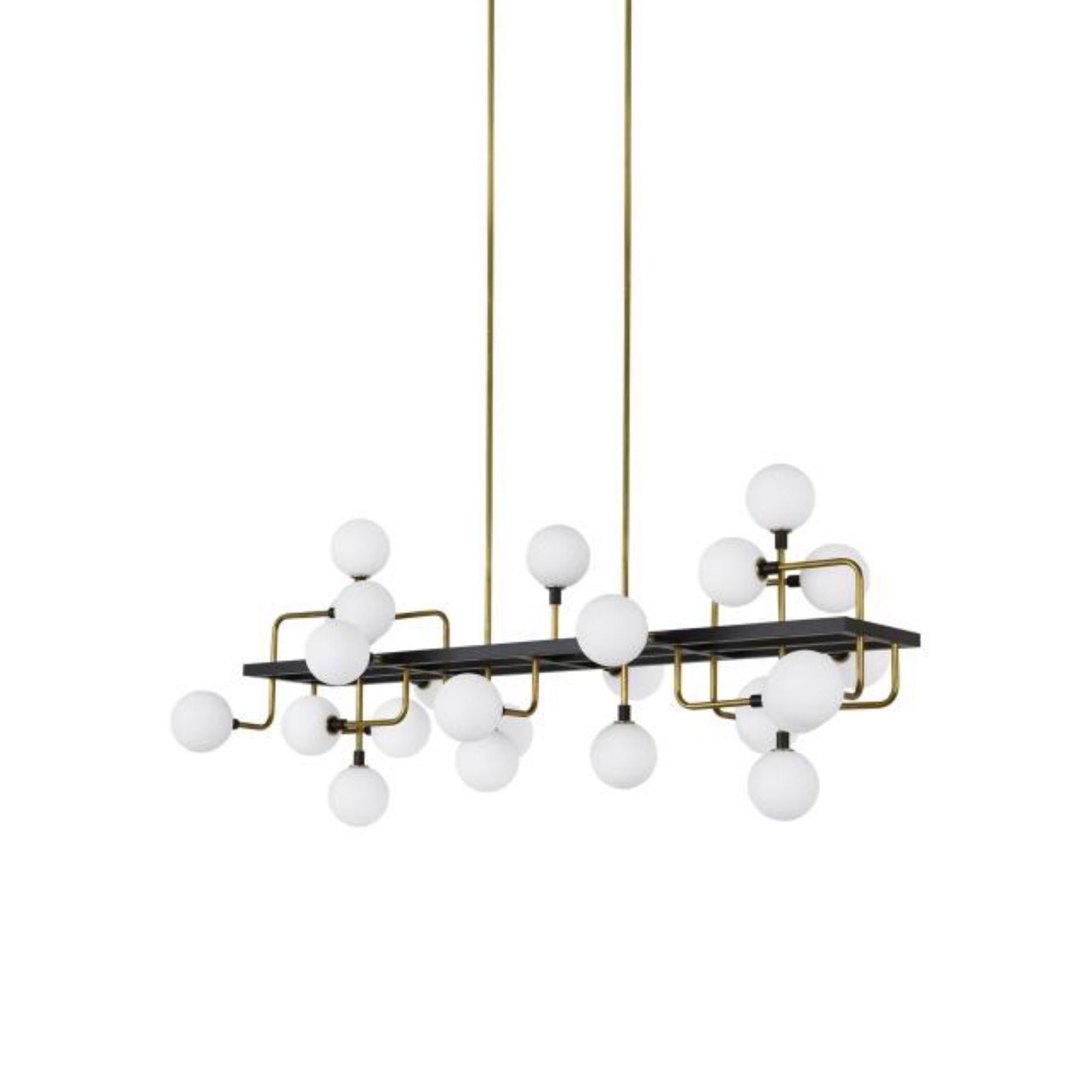 Viaggio Linear Chandelier Linear Suspension 25-Light by Sean Lavin