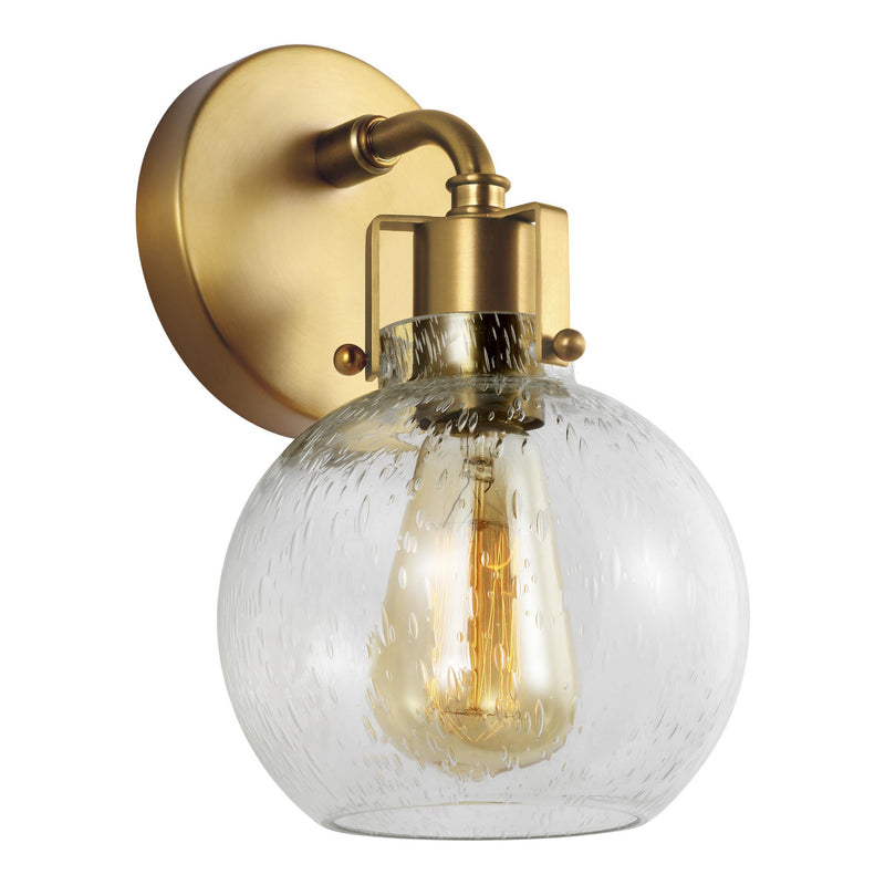 Generation Lighting VS24401BBS Feiss Clara 1 Light Wall / Bath Light in Burnished Brass