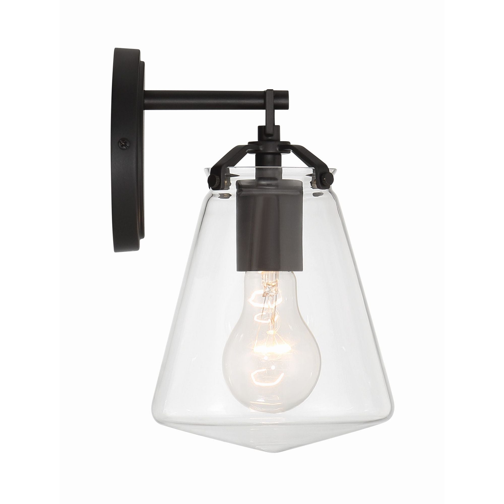 Voss 5.75'' Matte Black Sconce Black 5.75"W x 9.75"H x 6.5"D