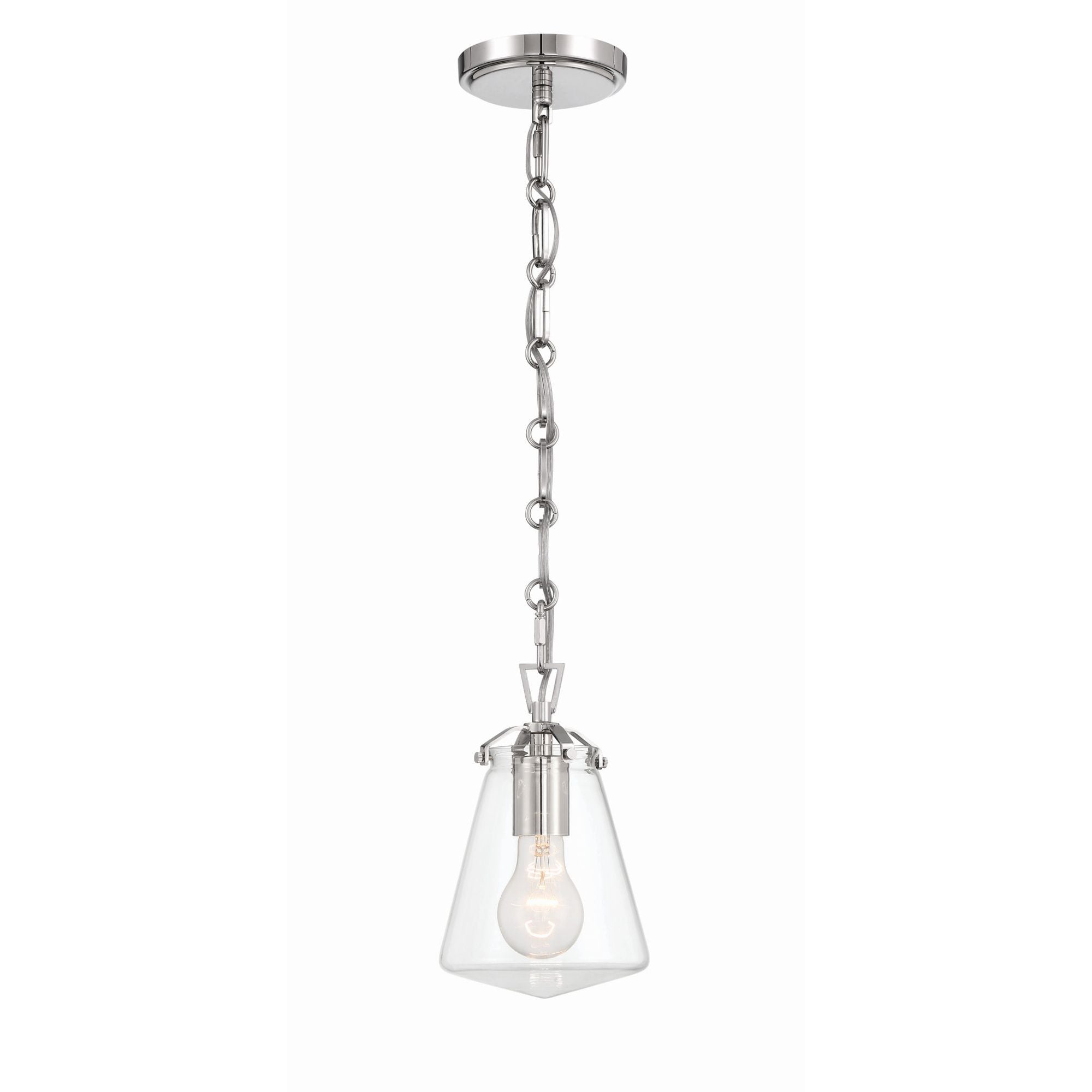 Voss 5.75'' Polished Nickel Pendant Silver 5.75"W x 9"H x 5.75"D