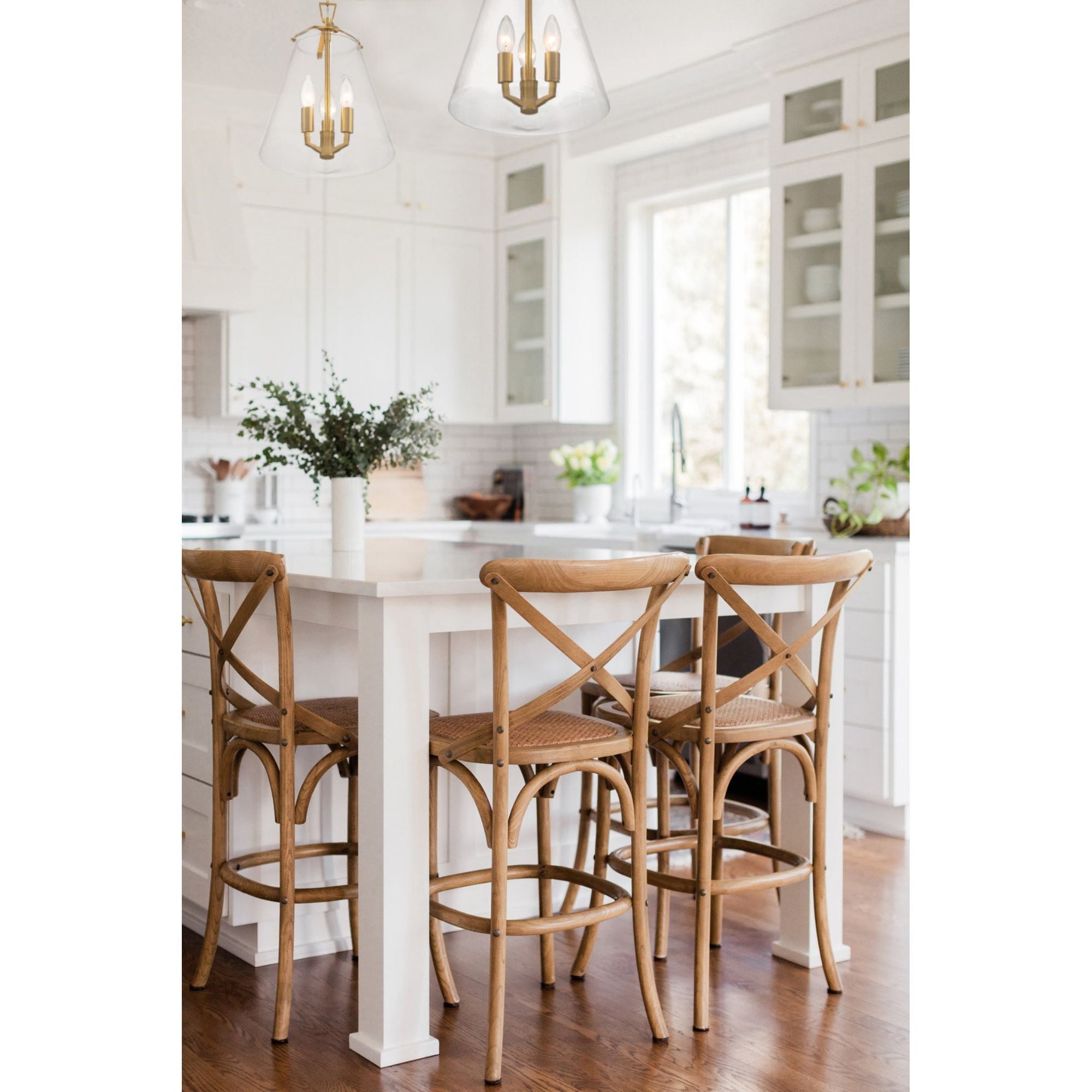 Voss 1 Light Luxe Gold Mini Pendant Clear Glass 8.25"W x 11.5"H x 8.25"D