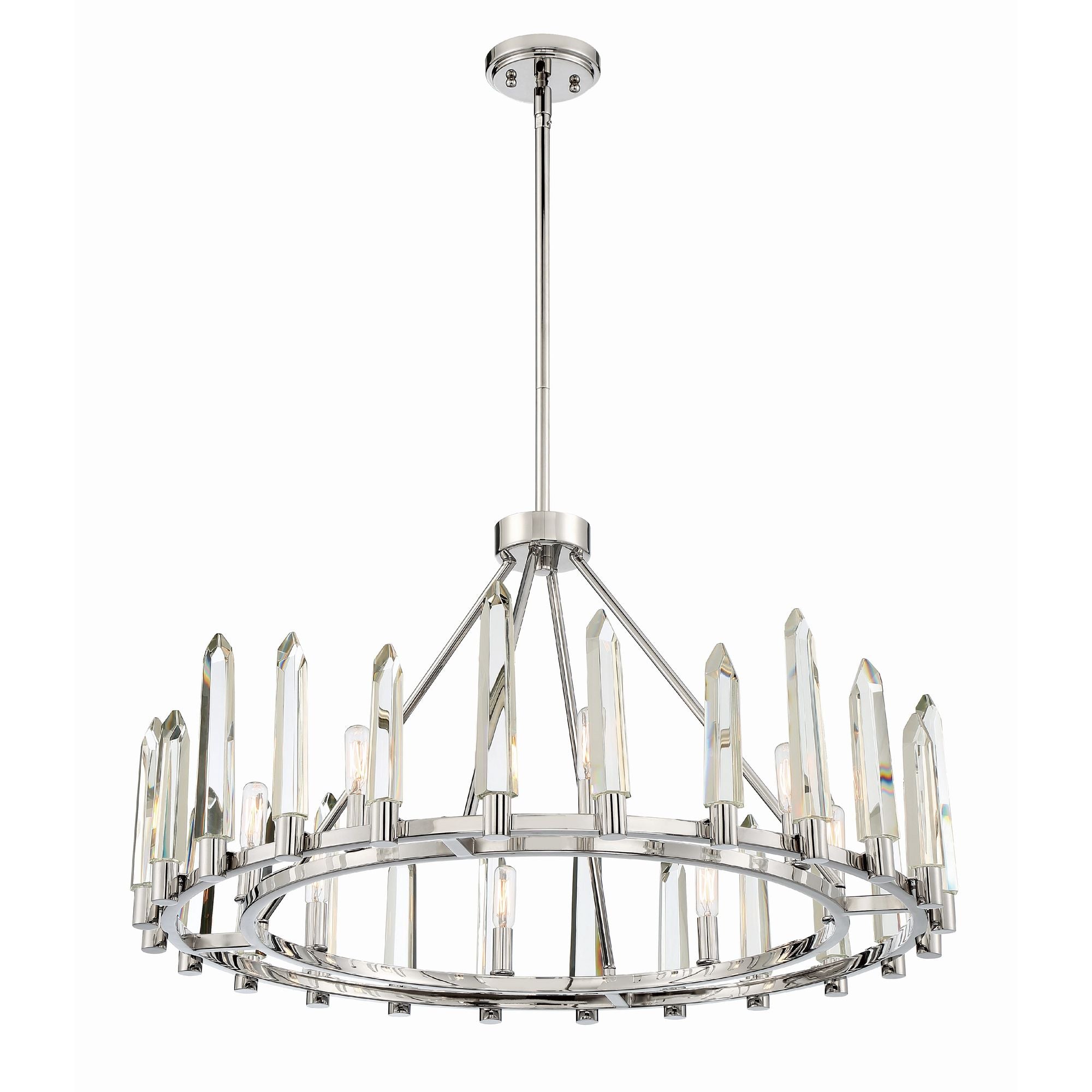 Watson 8 Light Polished Nickel Chandelier