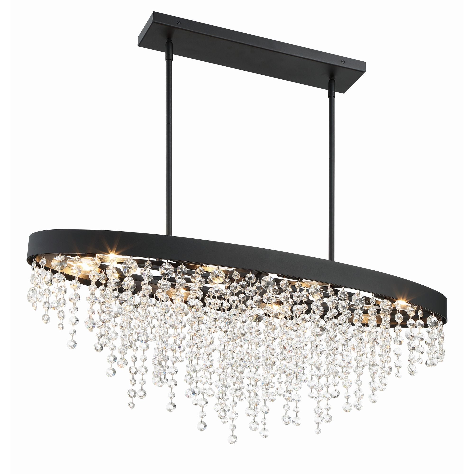 Winham 8 Light Black Forged Chandelier